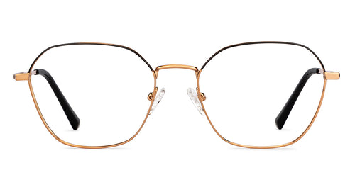 Copper Geometric Full Rim Unisex Eyeglasses by Vincent Chase-201830