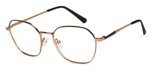 Copper Geometric Full Rim Unisex Eyeglasses by Vincent Chase-201830