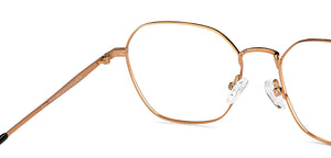 Copper Geometric Full Rim Unisex Eyeglasses by Vincent Chase-201830