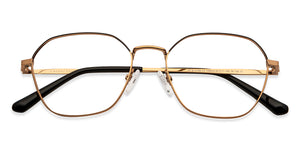 Copper Geometric Full Rim Unisex Eyeglasses by Vincent Chase-201830