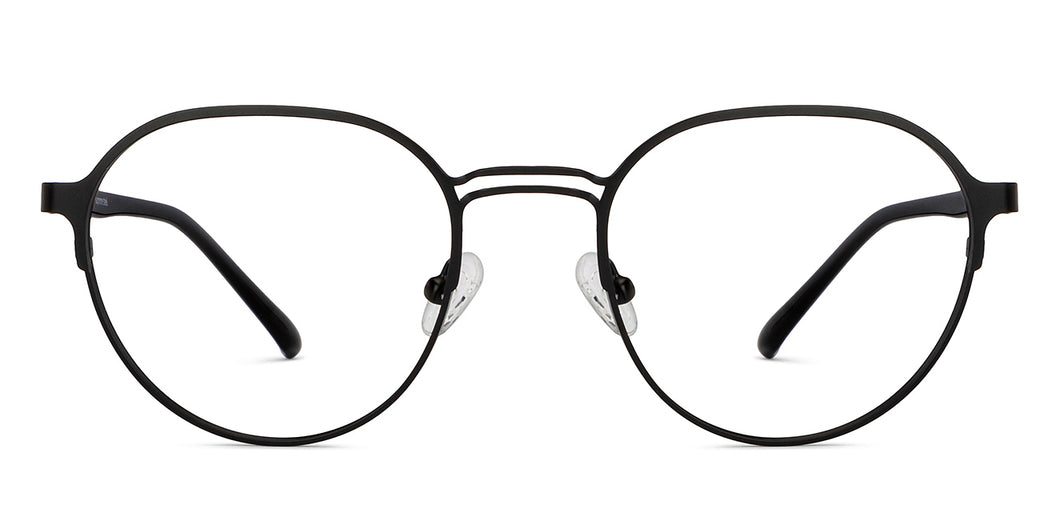 Black Round Full Rim Unisex Eyeglasses by John Jacobs-149808