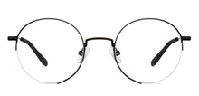 Load image into Gallery viewer, Black Round Half Rim Unisex Eyeglasses by Vincent Chase-201851