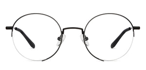 Black Round Half Rim Unisex Eyeglasses by Vincent Chase-201851
