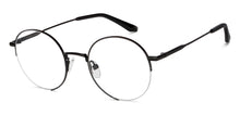Load image into Gallery viewer, Black Round Half Rim Unisex Eyeglasses by Vincent Chase-201851