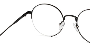 Black Round Half Rim Unisex Eyeglasses by Vincent Chase-201851