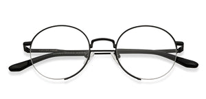 Black Round Half Rim Unisex Eyeglasses by Vincent Chase-201851