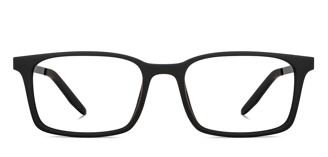 Black Rectangle Full Rim Unisex Eyeglasses by Lenskart Air-150471