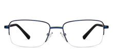 Load image into Gallery viewer, Blue Rectangle Half Rim Unisex Eyeglasses by Vincent Chase-150994
