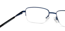 Load image into Gallery viewer, Blue Rectangle Half Rim Unisex Eyeglasses by Vincent Chase-150994