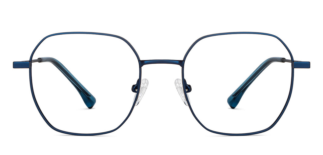 Blue Geometric Full Rim Unisex Eyeglasses by Vincent Chase-150904