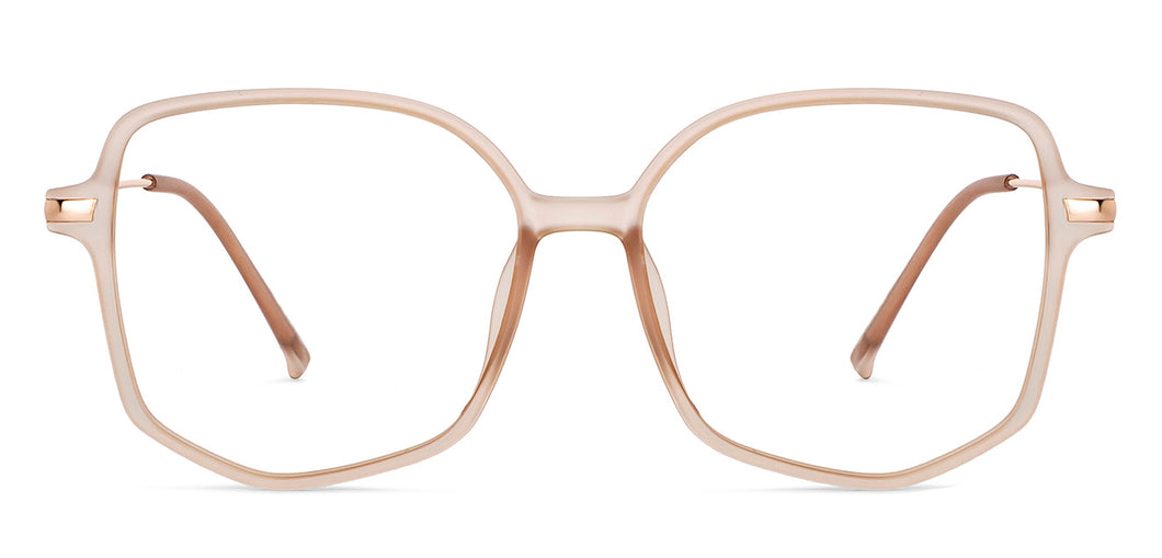 Brown Hexagonal Full Rim Unisex Eyeglasses by Lenskart Air-150121