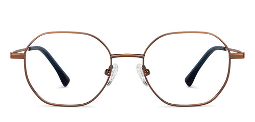 Copper Geometric Full Rim Unisex Eyeglasses by Vincent Chase-150630