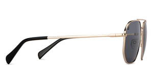 Gold Aviator Full Rim Unisex Sunglasses by Vincent Chase Polarized-151280