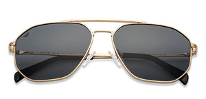 Gold Aviator Full Rim Unisex Sunglasses by Vincent Chase Polarized-151280