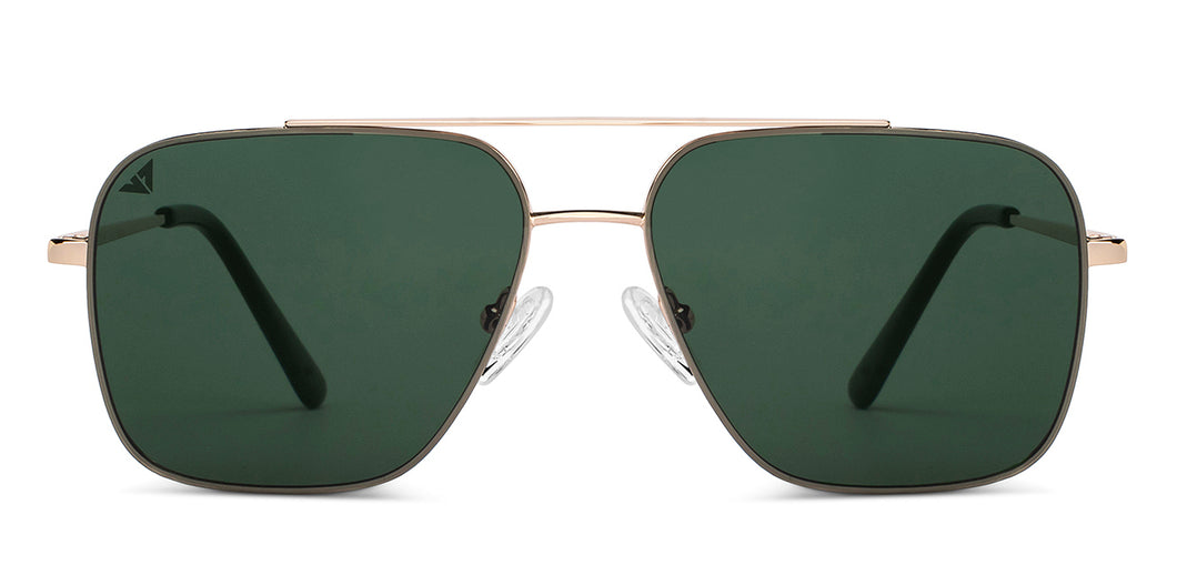 Gold Aviator Full Rim Unisex Sunglasses by Vincent Chase-151381