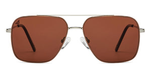 Gold Aviator Full Rim Unisex Sunglasses by Vincent Chase-151382