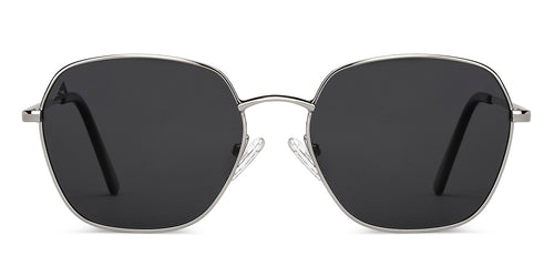 Gunmetal Geometric Full Rim Unisex Sunglasses by Vincent Chase Polarized-151374