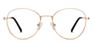 Gold Round Full Rim Unisex Eyeglasses by Lenskart Air-150796