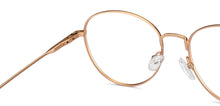Load image into Gallery viewer, Gold Round Full Rim Unisex Eyeglasses by Lenskart Air-150796