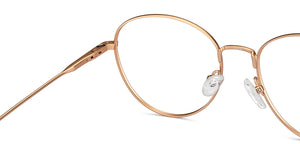 Gold Round Full Rim Unisex Eyeglasses by Lenskart Air-150796