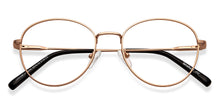 Load image into Gallery viewer, Gold Round Full Rim Unisex Eyeglasses by Lenskart Air-150796