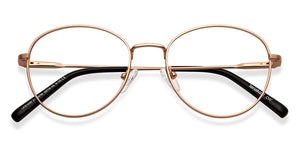 Gold Round Full Rim Unisex Eyeglasses by Lenskart Air-150796