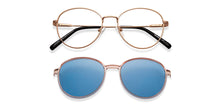 Load image into Gallery viewer, Gold Round Full Rim Unisex Eyeglasses by Lenskart Air-150796