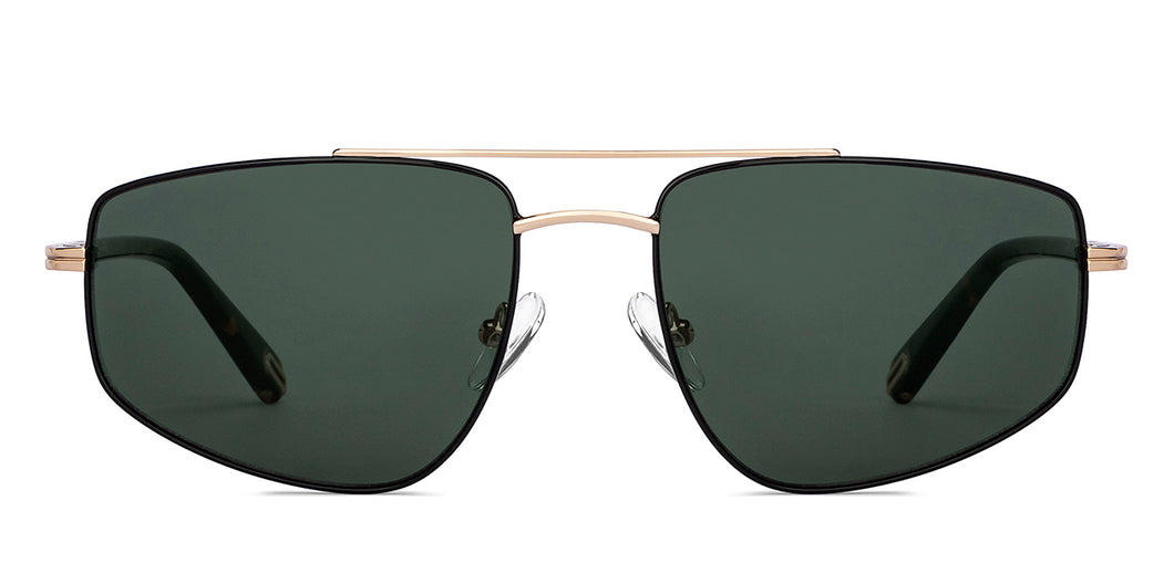Gold Round Full Rim Unisex Sunglasses by John Jacobs-151017