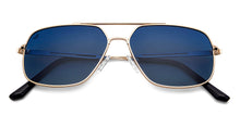 Load image into Gallery viewer, Gold Aviator Full Rim Unisex Sunglasses by Vincent Chase Polarized-151387