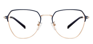 Blue Geometric Full Rim Unisex Eyeglasses by Vincent Chase-149622