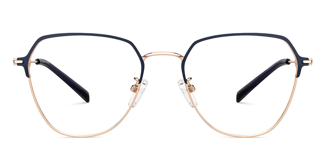 Blue Geometric Full Rim Unisex Eyeglasses by Vincent Chase-149622