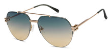 Load image into Gallery viewer, Gold Aviator Half Rim Unisex Sunglasses by John Jacobs-148404
