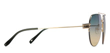 Load image into Gallery viewer, Gold Aviator Half Rim Unisex Sunglasses by John Jacobs-148404