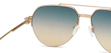 Load image into Gallery viewer, Gold Aviator Half Rim Unisex Sunglasses by John Jacobs-148404