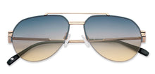 Load image into Gallery viewer, Gold Aviator Half Rim Unisex Sunglasses by John Jacobs-148404