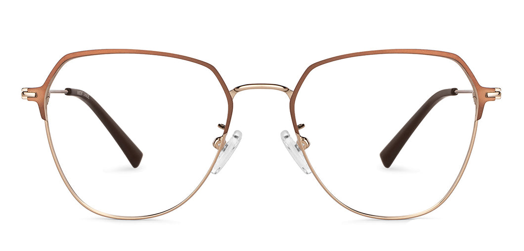 Brown Aviator Full Rim Unisex Eyeglasses by Vincent Chase-149623