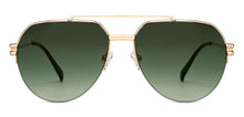 Load image into Gallery viewer, Brown Aviator Half Rim Unisex Sunglasses by John Jacobs-148405
