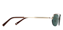Load image into Gallery viewer, Gold Round Half Rim Unisex Sunglasses by John Jacobs-148221
