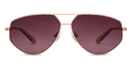 Gold Round Full Rim Unisex Sunglasses by John Jacobs-151015