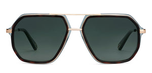 Gold Square Full Rim Unisex Sunglasses by John Jacobs-151009