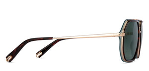 Gold Square Full Rim Unisex Sunglasses by John Jacobs-151009