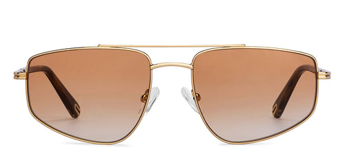Gold Round Full Rim Unisex Sunglasses by John Jacobs-151019