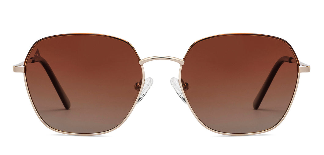 Gunmetal Geometric Full Rim Unisex Sunglasses by Vincent Chase Polarized-151373