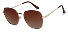 Load image into Gallery viewer, Gunmetal Geometric Full Rim Unisex Sunglasses by Vincent Chase Polarized-151373
