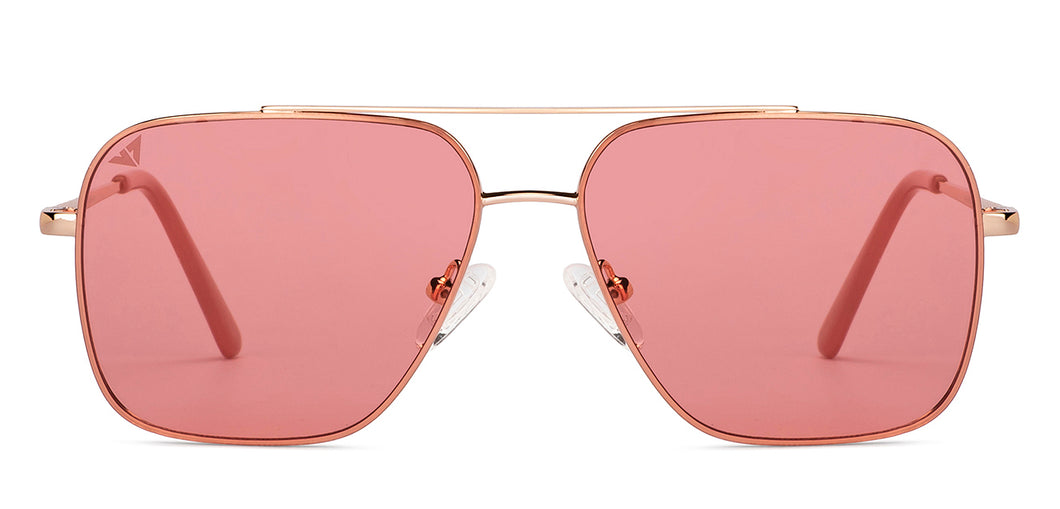 Gold Aviator Full Rim Unisex Sunglasses by Vincent Chase-151379