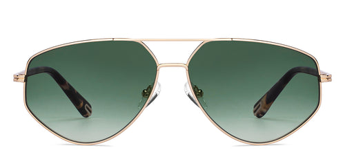 Gold Round Full Rim Unisex Sunglasses by John Jacobs-151014