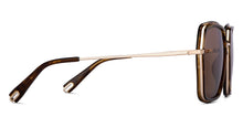 Load image into Gallery viewer, Gold Square Full Rim Unisex Sunglasses by John Jacobs-151023