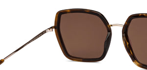 Gold Square Full Rim Unisex Sunglasses by John Jacobs-151023