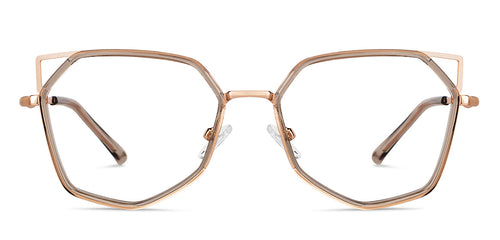 Gold Cat Eye Full Rim Unisex Eyeglasses by Lenskart Air-150548