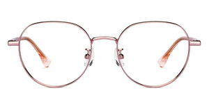 Gold Round Full Rim Unisex Eyeglasses by Vincent Chase-150292